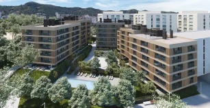 Maqueta virtual 3D orbitable para visualizar el conjunto residencial completo